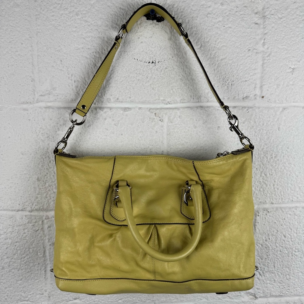 Coach Ashley Satchel Leather Bag – Key Lime Green - Picture 3 of 14